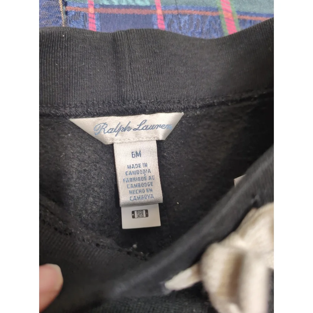 Ralph Lauren Baby Boys Black Jogger Pants Size 6 Months